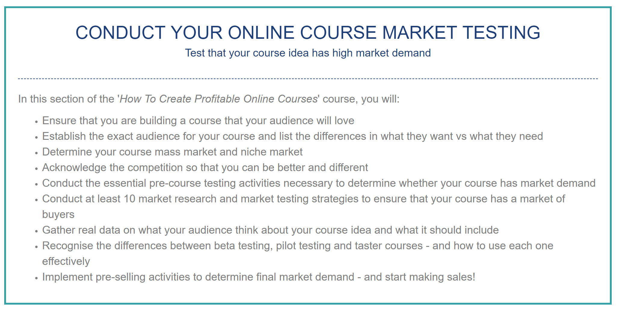 10 Steps To Creating A Wildly Successful Online Course