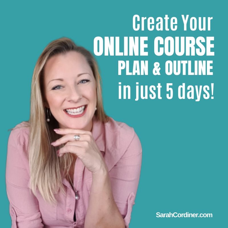 how to create an online course plan sarah cordiner