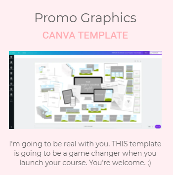 promo graphics canva templates for online course launch sarah cordiner