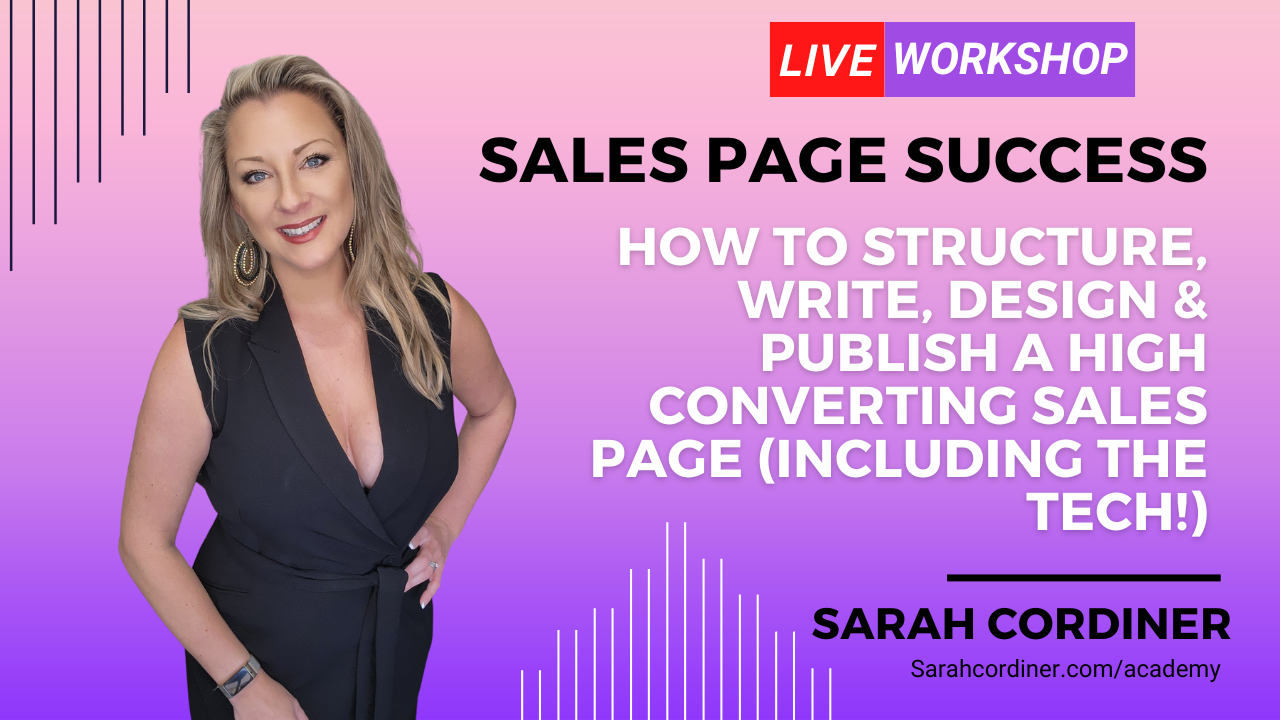 Sales Page Success - sarahcordiner.com