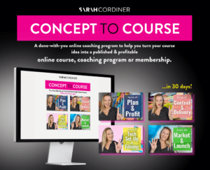 Concept To Course starts TOMORROW!-sarahcordiner.com