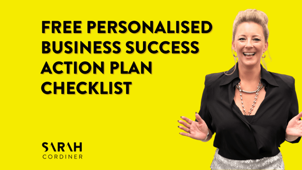 FREE Personalised Business Success Action Plan Checklist - sarahcordiner.com