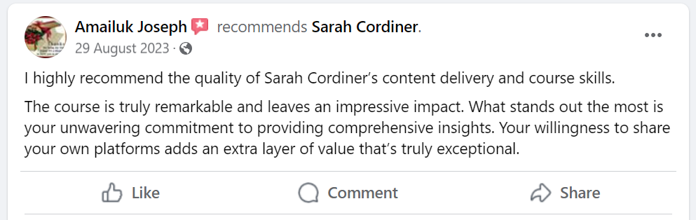 Sarah Cordiner Reviews