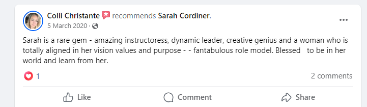 Sarah Cordiner Reviews
