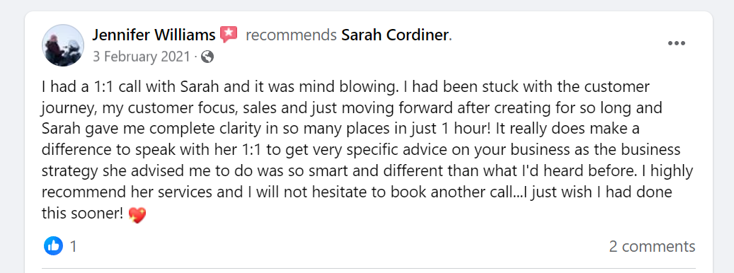 Sarah Cordiner Reviews