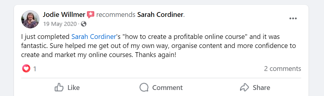 Sarah Cordiner Reviews