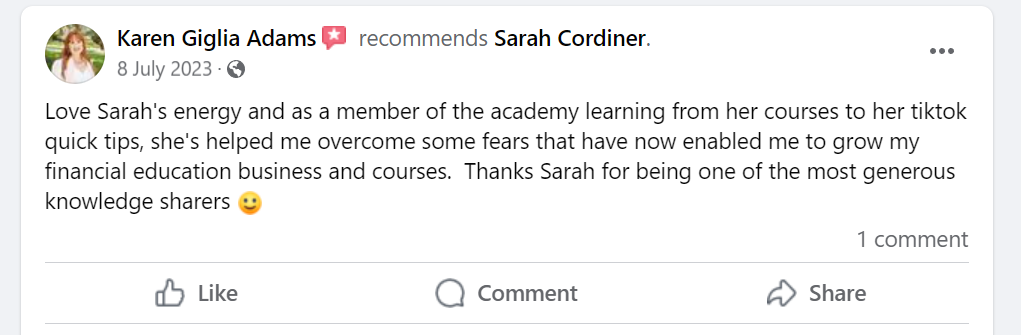 Sarah Cordiner Reviews