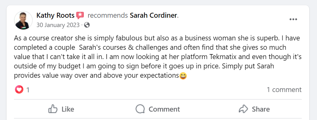 Sarah Cordiner Reviews