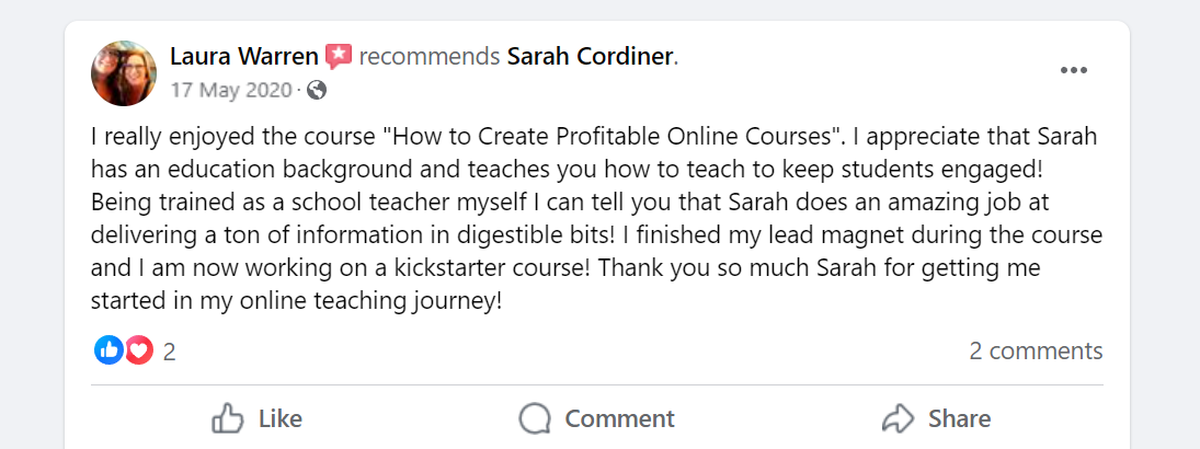 Sarah Cordiner Reviews