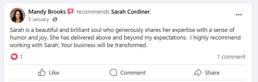 Sarah Cordiner Reviews