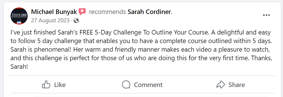 Sarah cordiner reviews
