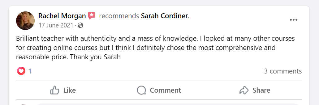 Sarah Cordiner Reviews
