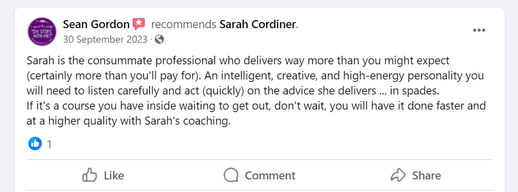 Sarah Cordiner Reviews