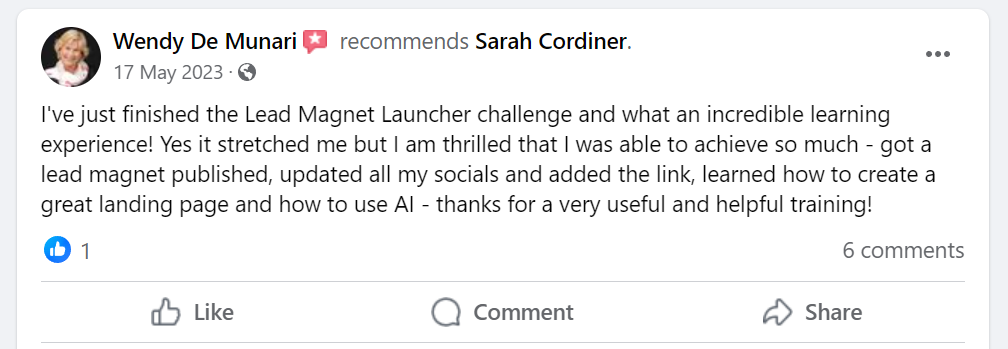 Sarah Cordiner Reviews
