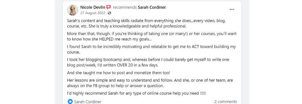 Sarah Cordiner Reviews