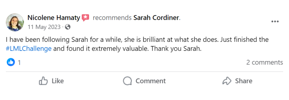 Sarah Cordiner Reviews