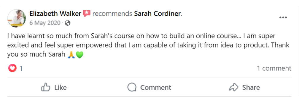 Sarah Cordiner Reviews