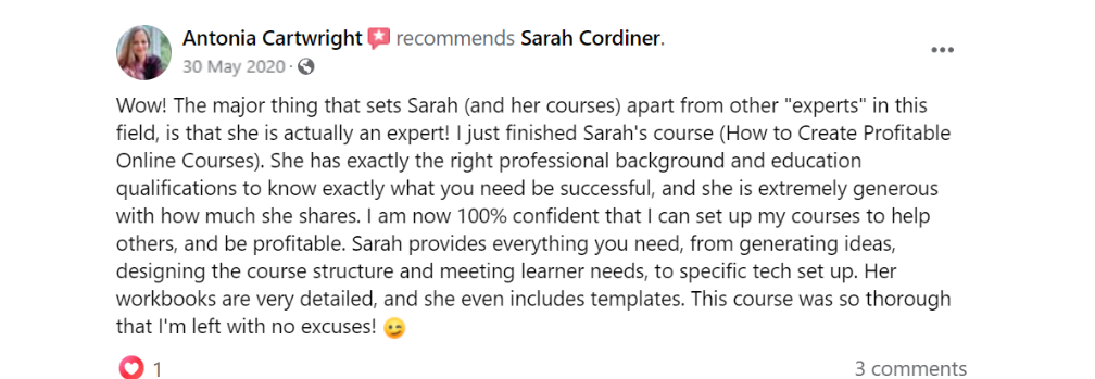 Sarah Cordiner Reviews