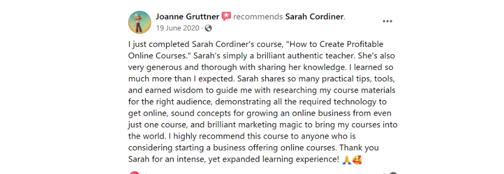 Sarah Cordiner Reviews