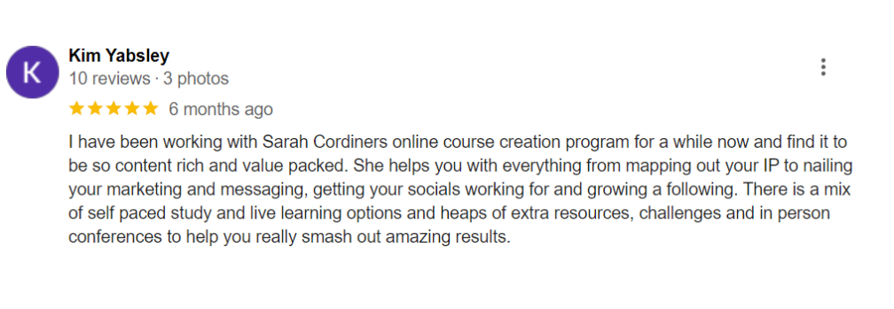 Sarah Cordiner - Reviews