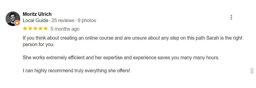 Sarah Cordiner - Reviews