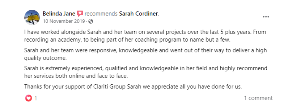 Sarah Cordiner Reviews