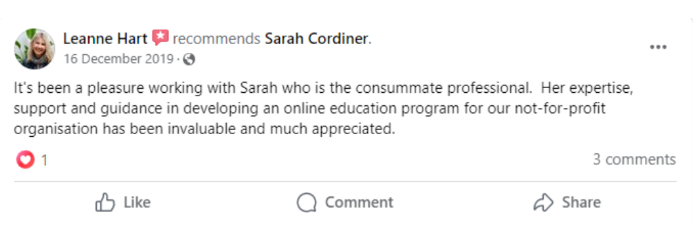 Sarah Cordiner Reviews