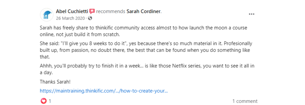 Sarah Cordiner Reviews