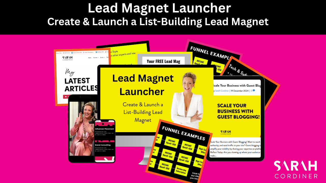 Lead Magnet Launcher   Create & Launch a List-Building Lead Magnet Lead Magnet Launcher - Create & Launch a List-Building Lead Magnet - Sarahcordiner.com