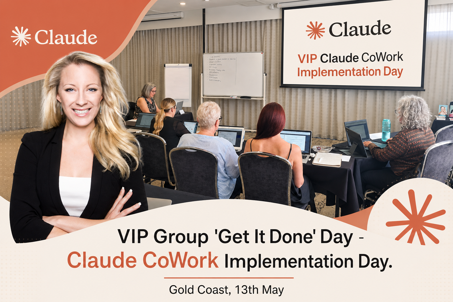 VIP group get it done day Claude co-work master class. Claude implementation day