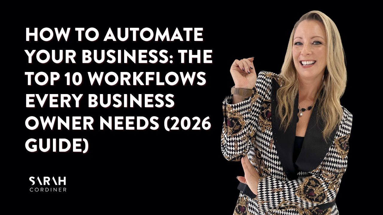 How to Automate Your Business: The Top 10 Workflows Every Business Owner Needs (2026 Guide) - sarahcordiner.com