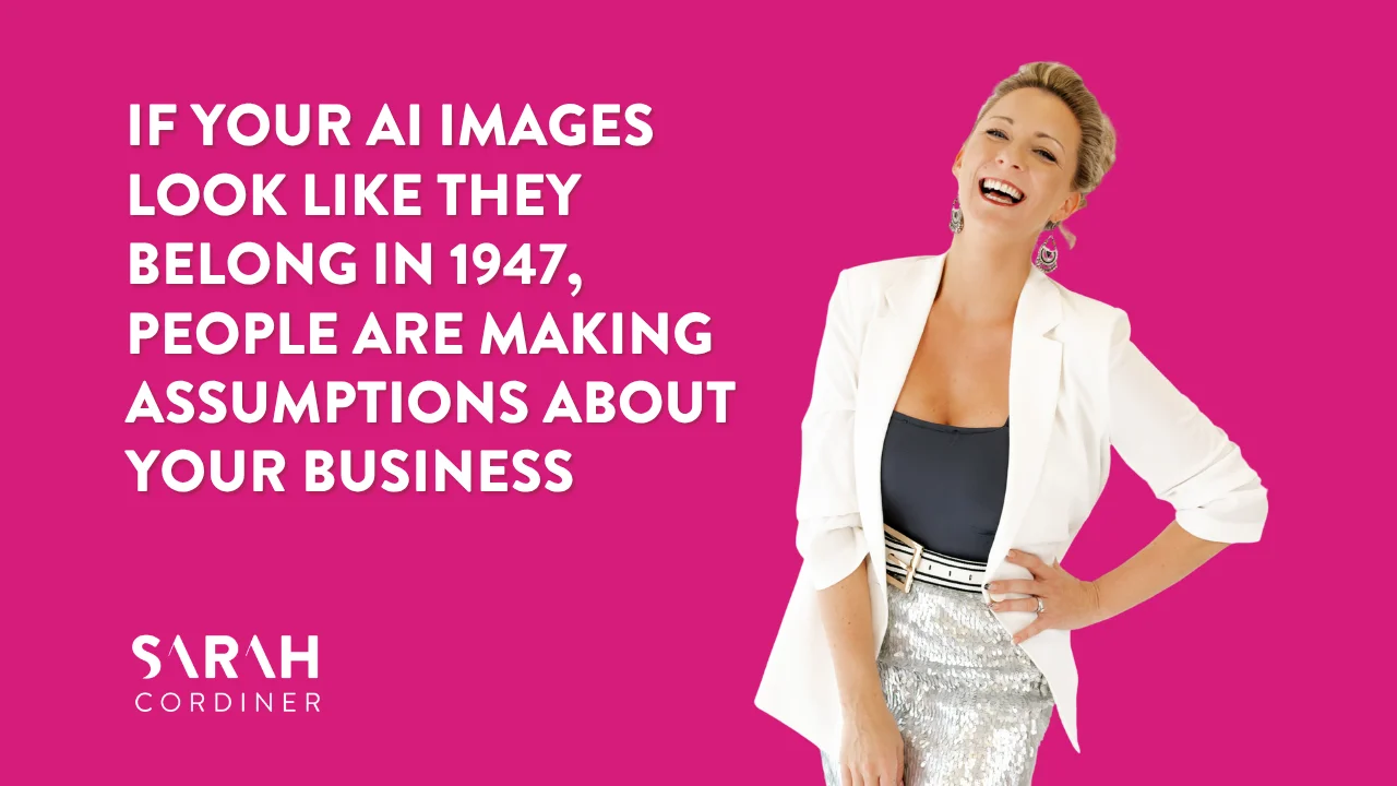 If Your AI Images Look Like They Belong in 1947, People Are Making Assumptions About Your Business - sarahcordiner.com
