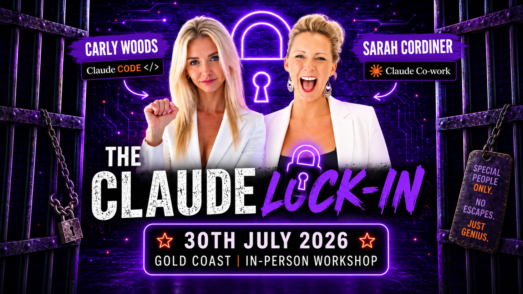 Claude Lock-In with Sarah Cordiner & Carly Woods - sarahcordiner.com/events