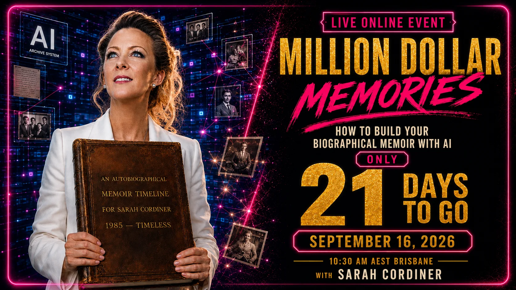 ⏳ Just 21 Days Away: Million Dollar Memories Workshop!