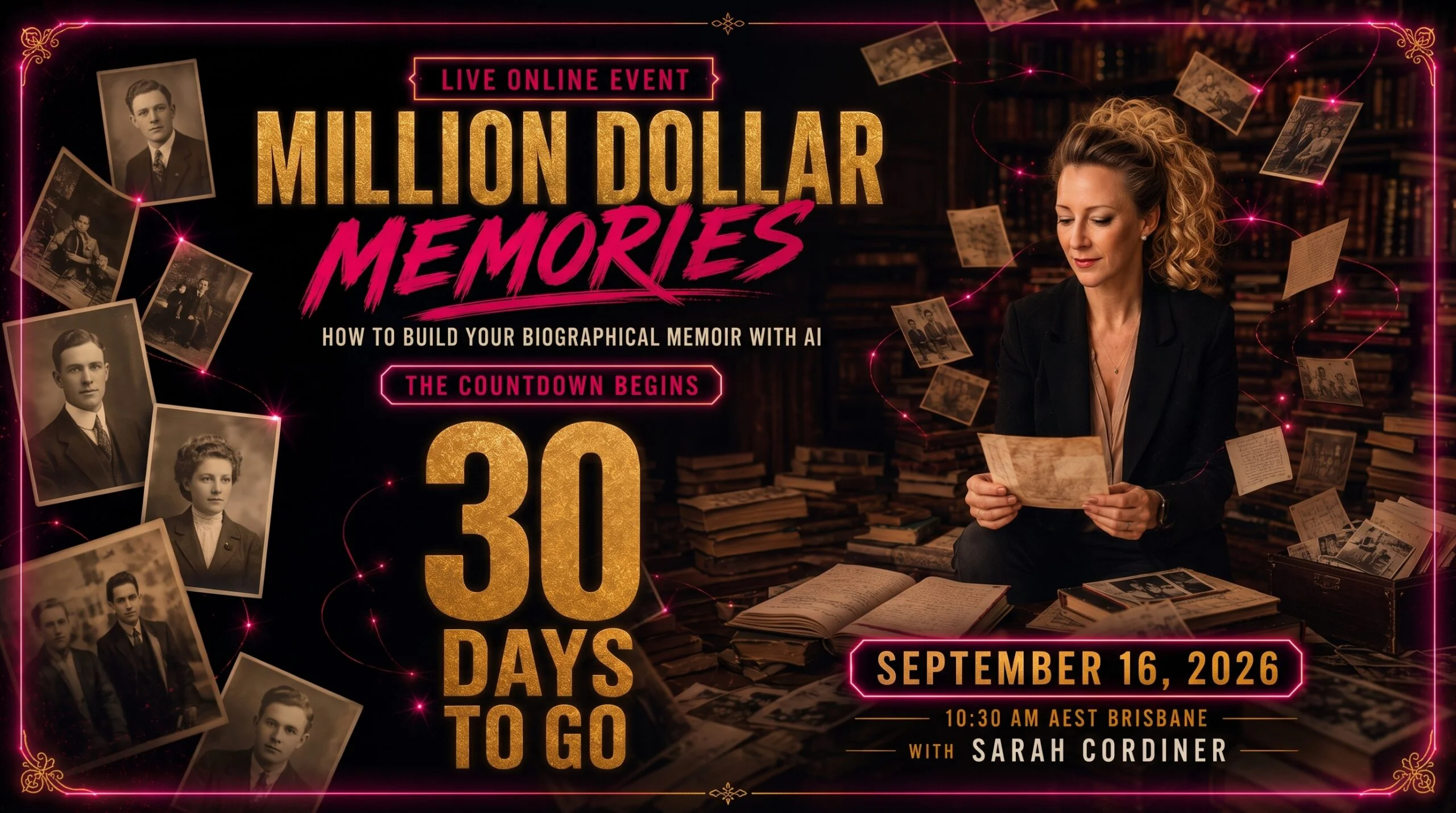 30 days to go before the Million Dollar Memories: How To Build Your Biographical Memoir With AI