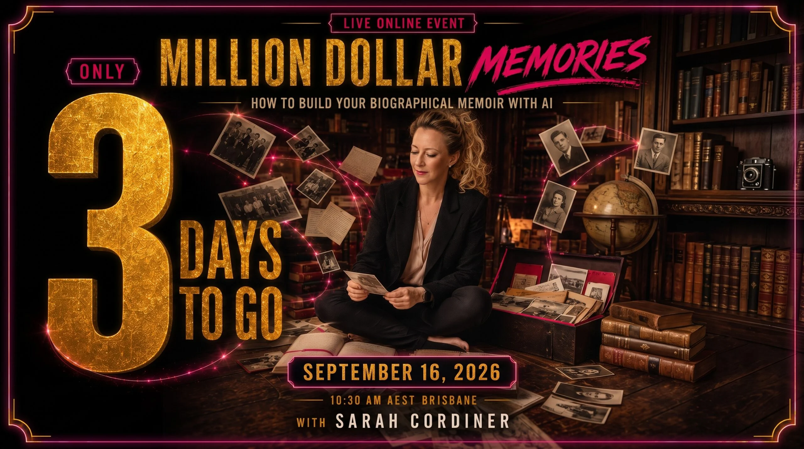 🚨 Just 3 Days Left! Last chance to join the Million Dollar Memories Workshop!