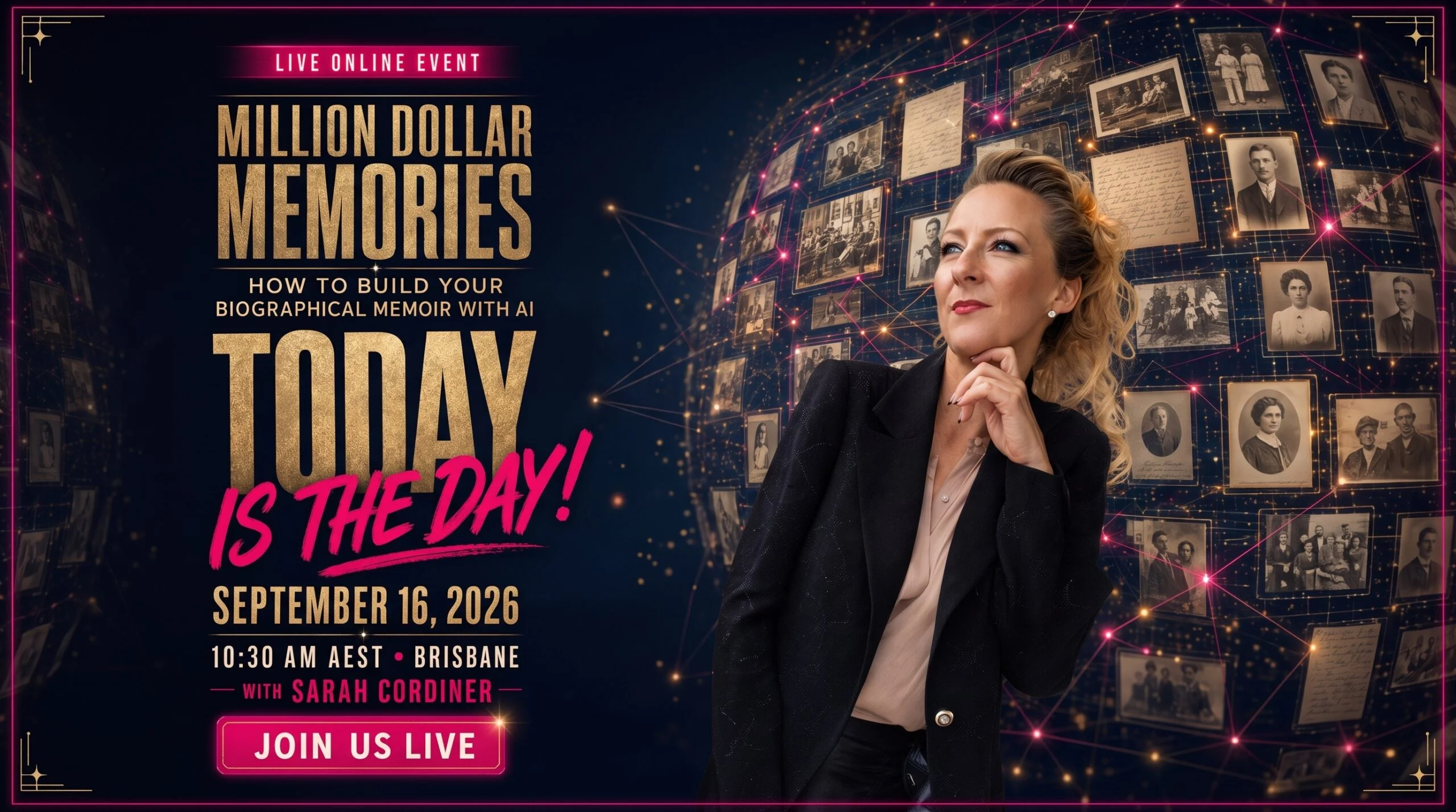 Today is the day you start preserving your legacy. See you at "Million Dollar Memories!"