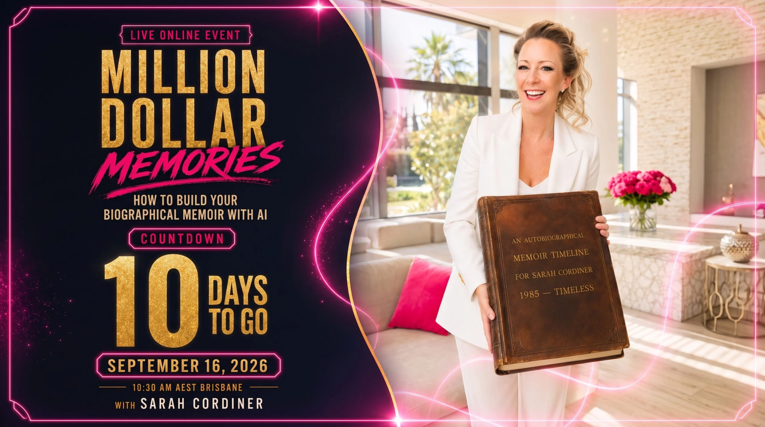 The countdown is in the final stretch! Just 10 days until we build your "Million Dollar Memories."