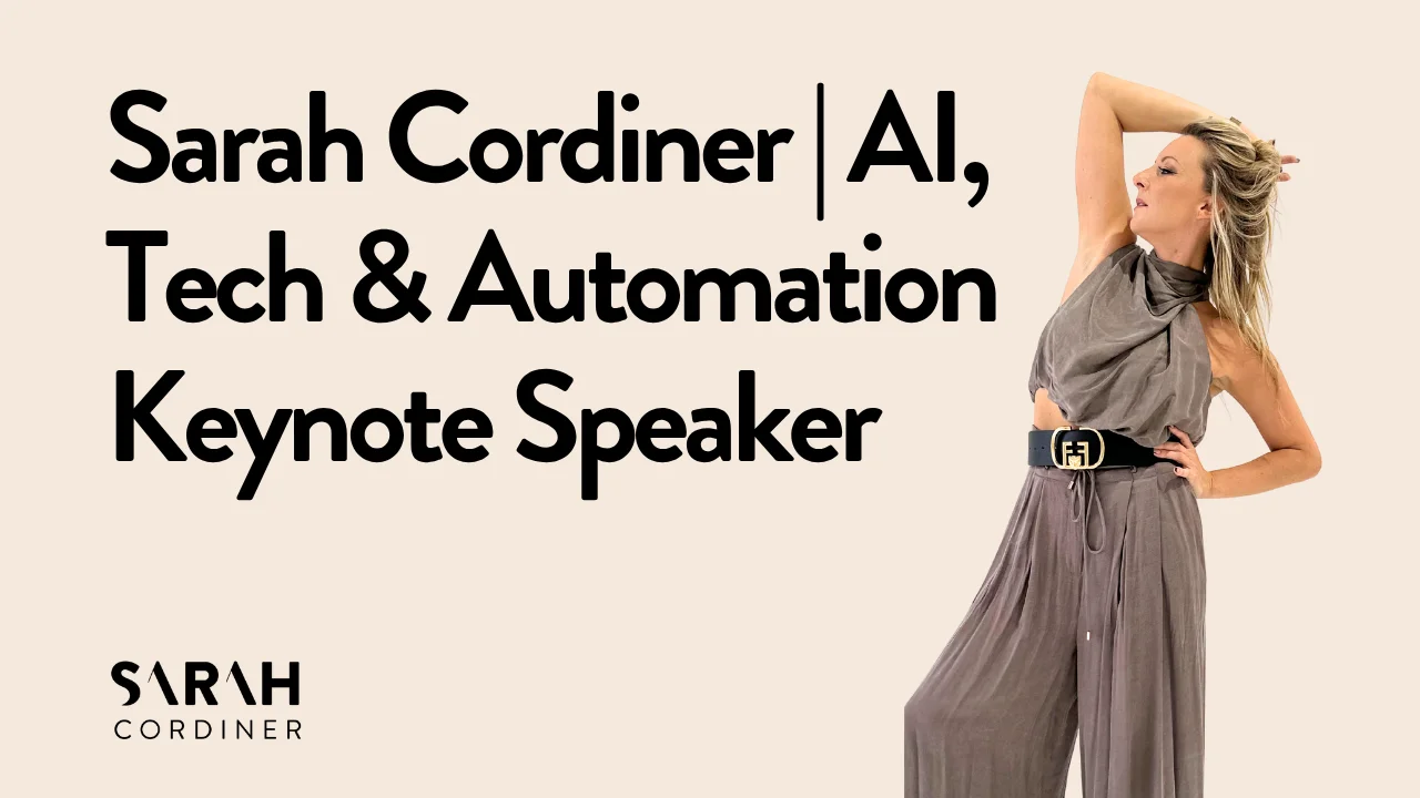 Sarah Cordiner | AI, Tech & Automation Keynote Speaker