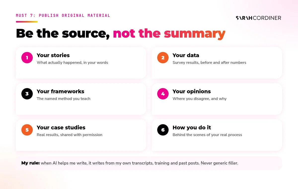 Original content gets you recommended by AI: six kinds of material only you have, from stories to frameworks and real data